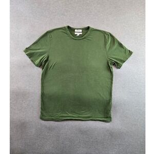 COS T Shirt Mens M Green Cotton Short Sleeve Regular Fit Minimalist Heavy Blank